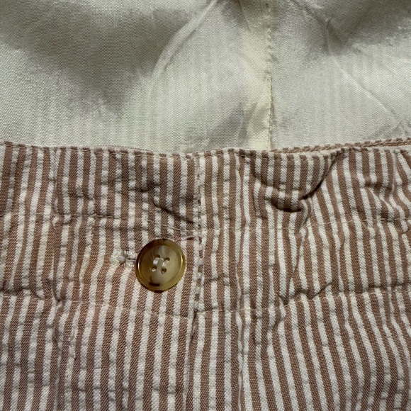 Linen Two-Piece Blazer & Pant Set | Neutral Stripe | Lightweight Summer Suit - Picture 8 of 9